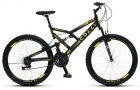 Bicicleta GPS 148 Dupla Suspensão e Freios V-Brake, Aro 26 Aero, 36 Raias, 21 Marchas Colli