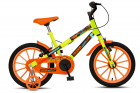 Bicicleta Dinos Spinossauro Aventuras, Aro 16, quadro 12", Com Freios V-Brake, Com Rodas de Apoio e Capa Corrente