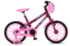 Bicicleta Aurora Fest, Aro 16, Com Freios V-Brake, Com Rodas de Apoio, Capa Corrente e Cestinha