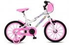 Bicicleta Aurora Fest, Aro 16, Com Freios V-Brake, Com Rodas de Apoio, Capa Corrente e Cestinha