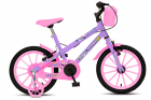 Bicicleta Aurora Fest, Aro 16, Com Freios V-Brake, Com Rodas de Apoio, Capa Corrente e Cestinha