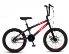 Bicicleta Colli SKILL BOY, Aro 20 Aero, Guidão Cross BMX, Tam 14., 36 Raias, Freios a Disco Dianteiro e Traseiro, Descanso Lateral