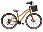Bicicleta Viena Aro 29 Freio Disco 21v Com Cestão Colli Cor Bronze Tamanho Do Quadro 17