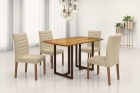 Conjunto Ibiza com 4 Cadeiras e Base Goiás BM Tubulares