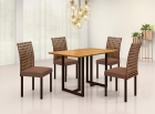 Conjunto Lisboa com 4 Cadeiras e Base Goiás BM Tubulares