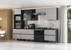 Cozinha Completa Itatiaia Lumina 350cm Paneleiro 2 Nichos em Madeira MDF