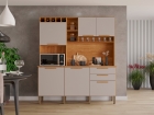 Armário de Cozinha 6 Portas 2 Gavetas New Topázio Salleto