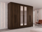 Guarda-roupa Casal 6 Portas 6 Gavetas com Espelho Órion Premium Salleto