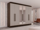 Guarda-roupa Casal 6 Portas 6 Gavetas com Espelho Órion Premium Salleto