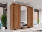 Guarda Roupa Casal Panamá Porta Espelho Central 3 Portas 4 Gavetas Salleto
