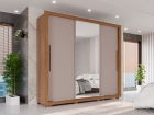 Guarda Roupa Casal Panamá Porta Espelho Central 3 Portas 4 Gavetas Salleto