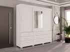 Guarda-Roupa New Star 3 Portas 9 Gavetas com Espelho Salleto
