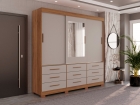 Guarda-Roupa New Star 3 Portas 9 Gavetas com Espelho Salleto