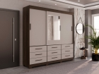 Guarda-Roupa New Star 3 Portas 9 Gavetas com Espelho Salleto