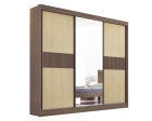 Guarda Roupa Cristal Casal 3 Portas Ripado sem p&eacute;s 6 Gavetas D Doro 