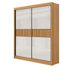 Guarda Roupa Solteiro Santorini 2 Portas Ripado 3 Gavetas sem pés - D Doro