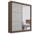 Guarda Roupa Casal Athenas 2 Portas 3 Gavetas com Espelho sem pés - D Doro