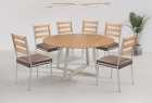 Conjunto Mesa Oliva 150cm 6 Cadeiras Londres Gol Decor
