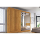 Guarda Roupa Casal Atlanta 2 Portas de Correr e 4 Gavetas Com Espelho MadeMarcs