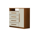 C&ocirc;moda Diamante 1 Porta 4 Gavetas c/ Sapateira