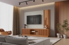 Painel com Rack Valencia 2 Portas P/ Tv 75 2,20cm c/ LED - Mavaular