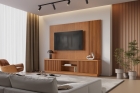 Painel com Rack Valencia 2 Portas P/ Tv 75 2,20cm s/ LED - Mavaular