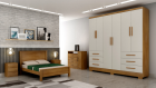Guarda Roupa Solteiro Encant 6 Portas 6 Gavetas Com Pe Novo Horizonte