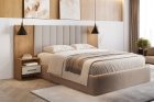 Painel Cama Box Casal Everest Com 2 Mesa de Cabeceira Novo Horizonte