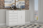 Comoda Space 2 Portas 5 Gavetas Novo Horizonte 