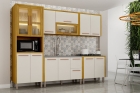 Cozinha Completa 5 Pe&ccedil;as Donna 273 cm Vidro Reflecta e LED A&eacute;reo 2 pts