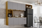 Cozinha Compacta Nara 193 cm Suspensa com Nichos Organizadores