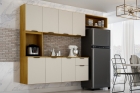 Cozinha Compacta Nara 193 cm Suspensa com Nichos Organizadores