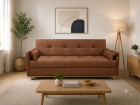 SOFA IRIS 2.10 BAU E CAMA NOBLY VELUDO