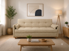 SOFA IRIS 2.10 BAU E CAMA NOBLY LINHO