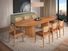 SALA DE JANTAR FLOREN&Ccedil;A 220CM COM 8 CADEIRAS MADEIRA MACI&Ccedil;A VIENA COURINO