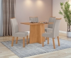 Conjunto Sala de Jantar Mesa Celebrare 120 No Glass com 4 Cadeiras Rayla - Lopas