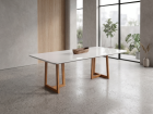 MESA LONDRINA 180CM C/VIDRO PARA SALA DE JANTAR 