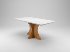MESA LONDRES 160CM COM VIDRO PARA SALA DE JANTAR